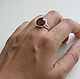 Ring silvered Cage red. Rings. Linda (LKdesign). Online shopping on My Livemaster.  Фото №2