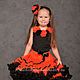 Full skirt (orange-black). Child skirt. Little Princess. Online shopping on My Livemaster.  Фото №2
