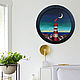 The circle painting on wood 60sm "Night lighthouse". Panels. EVAG. My Livemaster. Фото №4