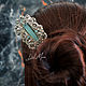 Order Hairpin with aquahalcedon stone ' Water lace'. Del-moro. Livemaster. . Hairpin Фото №3