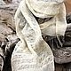 Заказать Палантин льняной домоткань Ажурная клетка I. CraftLab. Ярмарка Мастеров. . Палантины Фото №3