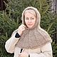 Bonnets: Fashionable cowl-shirt front downy knitted. Hood. Down shop (TeploPuha34). Online shopping on My Livemaster.  Фото №2