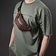 Men's leather waist bag 'Sigma S' (Tobacco). Waist Bag. DragonBags - Rucksack leather. My Livemaster. Фото №5