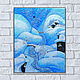 Картина "Зимняя сказка" с горным хрусталем, Акрил, Pictures, Sochi,  Фото №1