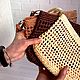 Косметичка из рафии бежевая, вкладыш для сумки, косметичка органайзер. Органайзер. J July вязаные сумки ручной работы. Ярмарка Мастеров.  Фото №15