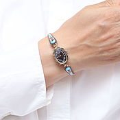 Винтаж: Часы Чайка винтаж наручные женские браслет малахит #33