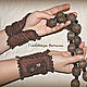 Pulseras - puños de piel de Chocolate', Cuff bracelet, Orenburg,  Фото №1