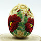 Easter egg from beads 'Poppies in lace'. Eggs. KOTiYA. Online shopping on My Livemaster.  Фото №2