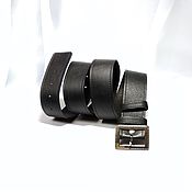 Аксессуары handmade. Livemaster - original item Straps: Belt black 35 mm. Handmade.