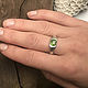 Women's silver handmade ring with Green Tourmaline. Engagement ring. Bauroom - vedic jewelry & gemstones (bauroom). My Livemaster. Фото №5