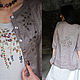 Embroidered women's set-sundress and linen shirt. Sundresses. KVITKA. Online shopping on My Livemaster.  Фото №2