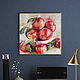 Apples in a vase, painting on canvas, still life with apples, Pictures, St. Petersburg,  Фото №1
