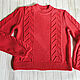 Order Red jumper with openwork inserts. irina-sag. Livemaster. . Jumpers Фото №3