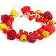 Bracelet 'Summer in the palm of your hand' (red currant), Bead bracelet, Moscow,  Фото №1