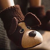 Обувь ручной работы handmade. Livemaster - original item Felted slippers for children`s dogs, dogs. Handmade.