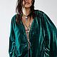 Бархат  вискоза/ шелк, цвет изумруд . Ткани. Alta Moda Studio. Ярмарка Мастеров.  Фото №6