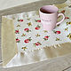 Track on the table water repellent roses Mandarine. Tablecloths. Kitchen. Online shopping on My Livemaster.  Фото №2