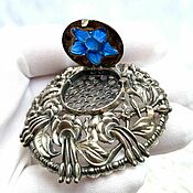 Винтаж handmade. Livemaster - original item Silver brooch / pendant Flower patterns, pomander, locket, antique. Handmade.