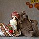 Медведь и Любава  , конкурсная работа. Интерьерная кукла. Елена Мельн....Барышни из Прованса. (MelnikovaElena). Ярмарка Мастеров.  Фото №6