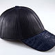 Бейсболка из натуральной кожи крокодила IMA0328VC. Бейсболки. CrocShop товары из экзотической кожи. Ярмарка Мастеров.  Фото №6