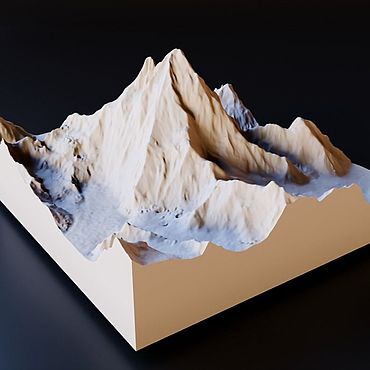 Цифровые товары ручной работы. Ярмарка Мастеров - ручная работа 3D-модель горы K2 (Чогори). Handmade.