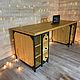 Письменный стол в стиле лофт из массива дуба. Столы. EasyLOFT. Интернет-магазин Ярмарка Мастеров.  Фото №2