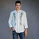 Embroidered men's shirt ' White'. Mens shirts. KVITKA. Online shopping on My Livemaster.  Фото №2