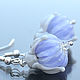 Earrings 'flowers of lilac' the author's lampwork, Earrings, Chelyabinsk,  Фото №1
