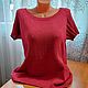Вязаный топ из хлопка женский цвет ярко красный. Топы. Sweater Star Вязание на заказ.. Ярмарка Мастеров.  Фото №8