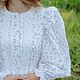 Летнее воздушное длинное платье из батиста Прованс. Платья. ShowRoom Malika (elvira-gadjiyeva). Ярмарка Мастеров.  Фото №6
