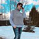Вязаный жилет серый Alldays. Жилеты. Мон плезир Вязаные вещи. Интернет-магазин Ярмарка Мастеров.  Фото №2