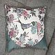 Декоративная подушка BOUQUET COL. MINT, hand made. Подушки. VGM-shop (vgm-shop). Ярмарка Мастеров.  Фото №5