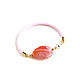 Designer pink agate bracelet, leather bracelet with stone. Bead bracelet. Irina Moro. My Livemaster. Фото №5