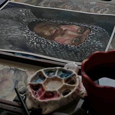 Картины и панно ручной работы. Ярмарка Мастеров - ручная работа Faces of battlefield. Handmade.
