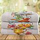 Set of positive towels 'Friendly tea party' (3 pcs). Towels. Knitted cozy. Online shopping on My Livemaster.  Фото №2