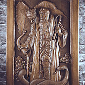 Картины и панно handmade. Livemaster - original item Panels: Veles - God of wisdom. Beech 100h60 cm, handmade.. Handmade.