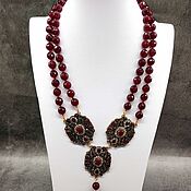 Украшения handmade. Livemaster - original item Gorgeous ruby agate necklace with pendant. Handmade.