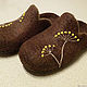 Order Felted Slippers Dried flowers. MMwool (marinamol). Livemaster. . Slippers Фото №3