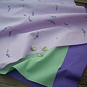 Материалы для творчества handmade. Livemaster - original item Sewing kits: A set of handmade fabrics and buttons Lavender. Handmade.