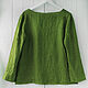 Blouse with open edges made of coniferous flax. Blouses. etnoart. My Livemaster. Фото №4