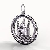 Украшения handmade. Livemaster - original item Mosque pendant made of 925 silver (M3). Handmade.