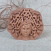 Фен-шуй и эзотерика handmade. Livemaster - original item Medusa Gorgon amulet made of wood. Handmade.