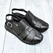 Обувь ручной работы handmade. Livemaster - original item Sandals made of genuine leather, custom tailoring!. Handmade.