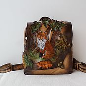 Сумки и аксессуары handmade. Livemaster - original item Women`s leather backpack with engraving and applique custom made for Elena.. Handmade.