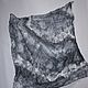 Order Grey silk handkerchief large 114 cm square thin large batik. Silk scarves gift for Womans. Livemaster. . Shawls1 Фото №3