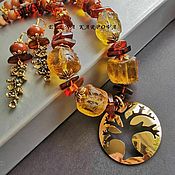 Украшения handmade. Livemaster - original item Necklace .  agate amber quartz. Handmade.