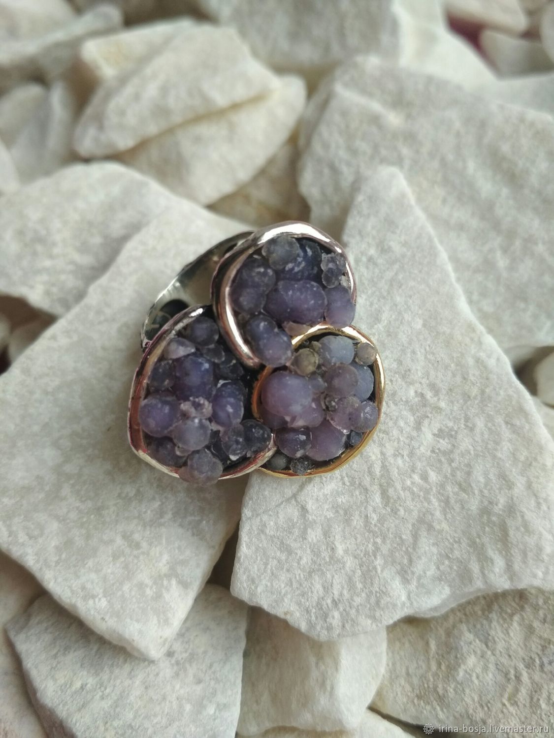 Серебряное кольцо с виноградным халцедоном, Кольца, Тула,  Фото №1