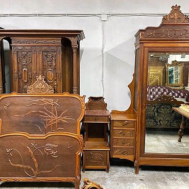 Винтаж ручной работы. Ярмарка Мастеров - ручная работа Винтаж: Спальня в стиле Ар деко И16583. Handmade.