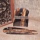 Wooden comb Provence Hairpin ebony inlay Tunbrige ware hairfork. Combs2. Wooden combs inlay Hanto&Dokimo. My Livemaster. Фото №4