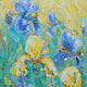 Painting 'Solar irises', 30-20 cm. Pictures. Zhanne Shepetova. Online shopping on My Livemaster.  Фото №2